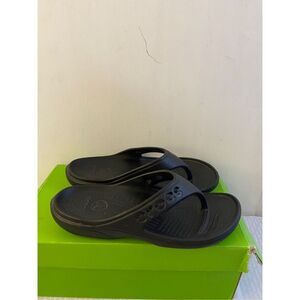 Crocs Baya black flip flops size W10 M8 excellent